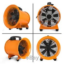 Portable Ventilator Axial Blower Workshop Ducting Extractor Industrial Fan 10"