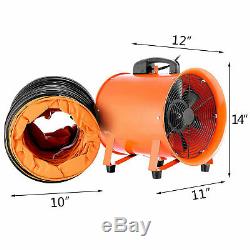 10 Industrial Ventilator Fan Blower 5m Duct Hose Extractor Workshop Heavy Duty