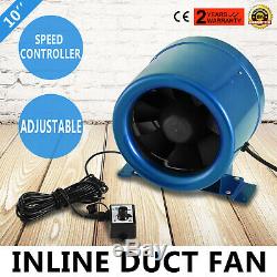 10 Inline Duct Fan withSpeed Controller Exhaust Blower Extractor Fume Ventilation