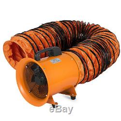 10 Portable Industrial Ventilator Axial Blower Workshop Extractor Fan +10m Duct