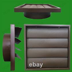 10x 150mm 6, Brown Gravity Flap Wall Kitchen Extractor Fan Ventilation Grille