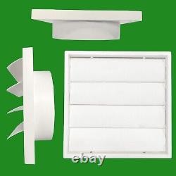 10x 150mm 6 White Gravity Flap Wall Kitchen Extractor Fan Ventilation Grille