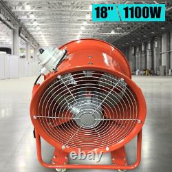 1100W ATEX Rated 18 Ventilator Explosion Proof Extractor Fan Axial Fan 7800m3/h