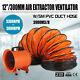 12 Extractor Fan Blower Ventilator+5m Duct Hose Low Noise Telescopic Workshop
