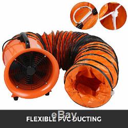 12 Extractor Fan Blower Ventilator+5M Duct Hose Pivoting With Handle Heavy Duty