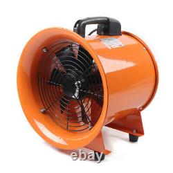 12 Inch Industrial Extractor Fan Blower Portable 5m PVC Duct Ventilator 370pa