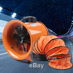 12 Industrial Extractor Portable Ventilator Air Blower Fan Ventilator 5m Duct