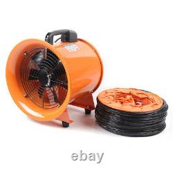 12 Industrial Extractor Portable Ventilator Air Blower Fan With 5m Duct EU PLUG