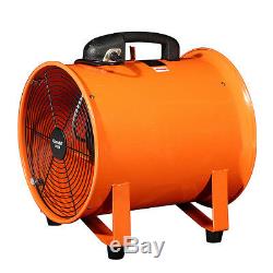12'' Industrial Portable Extractor Fan Ventilator Blower Garage Low Noise
