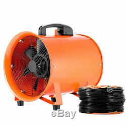 12 Industrial Ventilator Extractor Fan Blower 5m Duct Hose Rubber Feet Fume uk