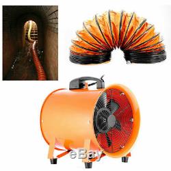 12 Industrial Ventilator Extractor Fan Blower 5m Duct Hose Rubber Feet Fume uk