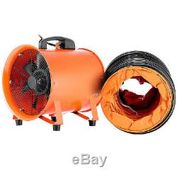 12 Industrial Ventilator Fan Blower 5m Duct Hose Basement Extractor Workshop