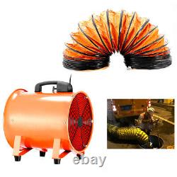 12 Portable Industrial Extractor Ventilator Air Blower Fan Ventilator with5m Duct