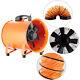 12 Portable Industrial Ventilator Axial Blower Workshop Extractor Fan + Duct