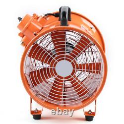 12 Portable Ventilator Axial Fan Ducting Blower Metal Extractor Industrial 370W
