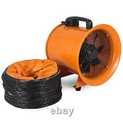12 Ventilation Blower Fan + 10m PVC Ducting Portable Dust Fume Extractor Fan