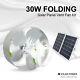30w Folding Solar Panel 12v 25w Fan Attic Extractor Ventilation Roof Vent Garden
