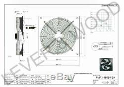450mm/18in Extractor Industrial Ventilation Fan Plate Mount Axial 1ph 4p Blower
