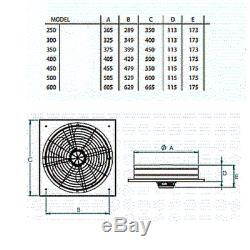 450mm Industrial Commercial Extractor Air Ventilation Axial Ventilator wall Fan
