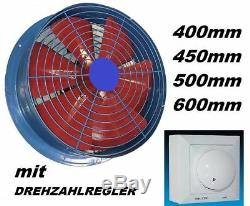 450mm Industrial Extractor + Controller Ventilation Ventilator wall Fan Fans