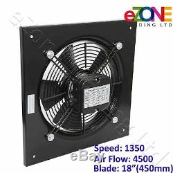 450mm Industrial Ventilation Metal Fan Axial Commercial Air Extractor Exhaust