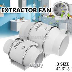4/6/8 Inch Silent Wall Exhaust Ventilation Extractor Fan Bathroom Toile