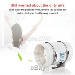 4/6/8 Inline Duct Fan Hydroponic Ventilation Extractor Vent Exhaust Air Blower