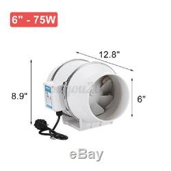 4/6/8 Inline Duct Fan Hydroponic Ventilation Extractor Vent Exhaust Air Blower