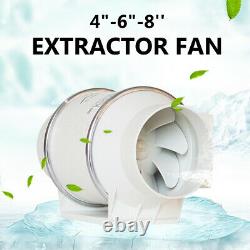 4''-8'' Flow Hydroponics Ventilation Oblique Extractor Fan Kitchen Bathroom