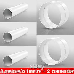 5 125mm Plastic Ducting Fitting Bathroom Kitchen Extractor fan Kit Ventilation