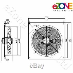 600mm Industrial Ventilation Metal Fan Axial Commercial Air Extractor Exhaust