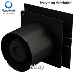 8W Bathroom Extractor Fans with Glass Cover Silent Energy Efficient IP44