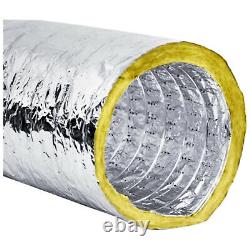 Aluminium Insulated Acoustic Flexible Air Ducting Ventilation Tubing Foil Pipe