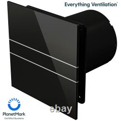 Bathroom Extractor Fans with Glass Cover Silent 8W Energy Efficient IP44
