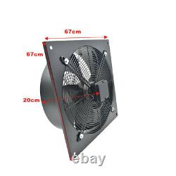 Black Square Exhaust Fan Wall Mounted Axial Ventilation Extractor Blower Kitchen