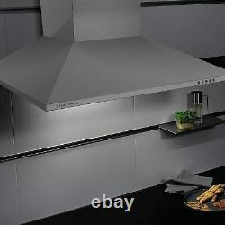 CIARRA CBCS6201 Cooker Hoods 60cm Stainless Steel Ventilation Extractor Silver