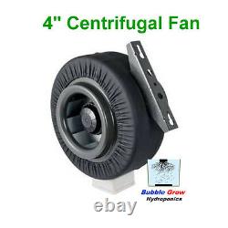 Centrifugal Fan Ventilation Exhaust Fan 4/100mm Vent Duct Extractor Metal Blade