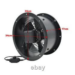 Commercial Industrial Cased Axial Extractor Fan Ventilation + Speed Controller