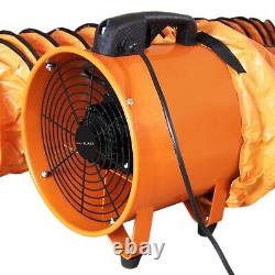 Dust Extractor Ventilation Fan 250mm Portable 12m Ducting Workshop Fume Blower