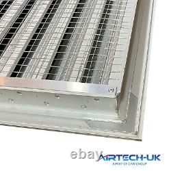Fixed Louvre Extractor Fan Ventilation Grille Anodized Aluminium with Bird Mesh
