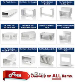 Flat / Rectangular Ducting 110 x 55 for Ventilation Extractor Fans Heat Recovery
