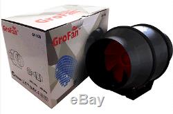 Grofan Inline Ventilation Exhaust Fan 8/200mm Vent Duct Extractor Low Noise