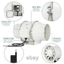 HG POWER 6'' Inline Extractor Fan with Strong Ventilation System Duct Fan for