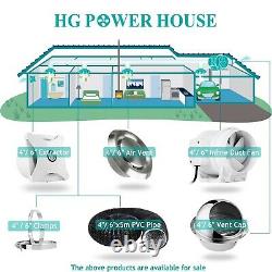 HG Power Inline Fan, 6 Timer Extractor Duct Fan with Controller Ventilation
