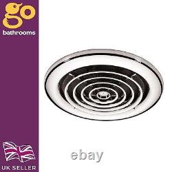 HIB Cyclone Inline Ceiling Extractor Fan for Larger Bathrooms Ventilation Chrome