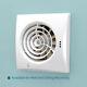 Hib Hush Wall Mounted Bathroom Shower Ceiling Ventilation Extractor Fan Timer