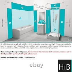 HIB Turbo Inline Ceiling Extractor & Light Medium Bathrooms Ventilation Chrome