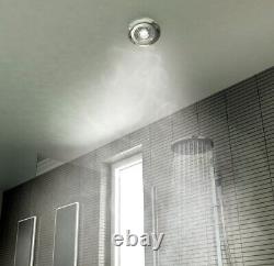 HIB Turbo Inline Ceiling Extractor Medium Bathrooms Ventilation Chrome