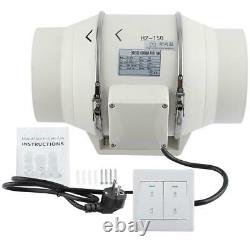 High Efficiency Inline Duct Fan Air Extractor Bathroom Ventilation System 220V