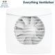 Ipx5 100mm Bathroom Extractor Fan Energy Efficient Low Profile Quiet Ventilation